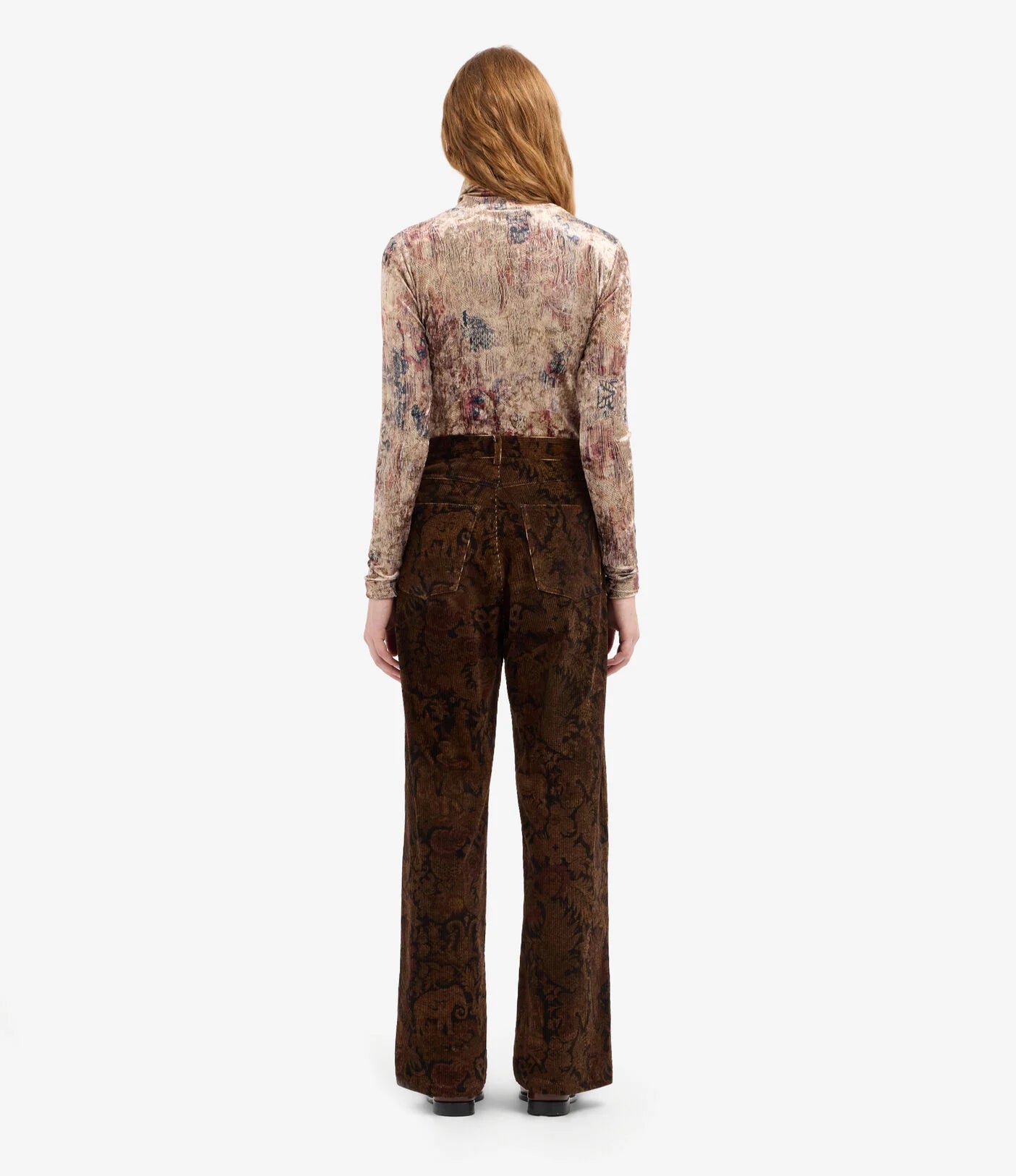PIERRE-LOUIS MASCIA PANTALONI VELLUTO ORO