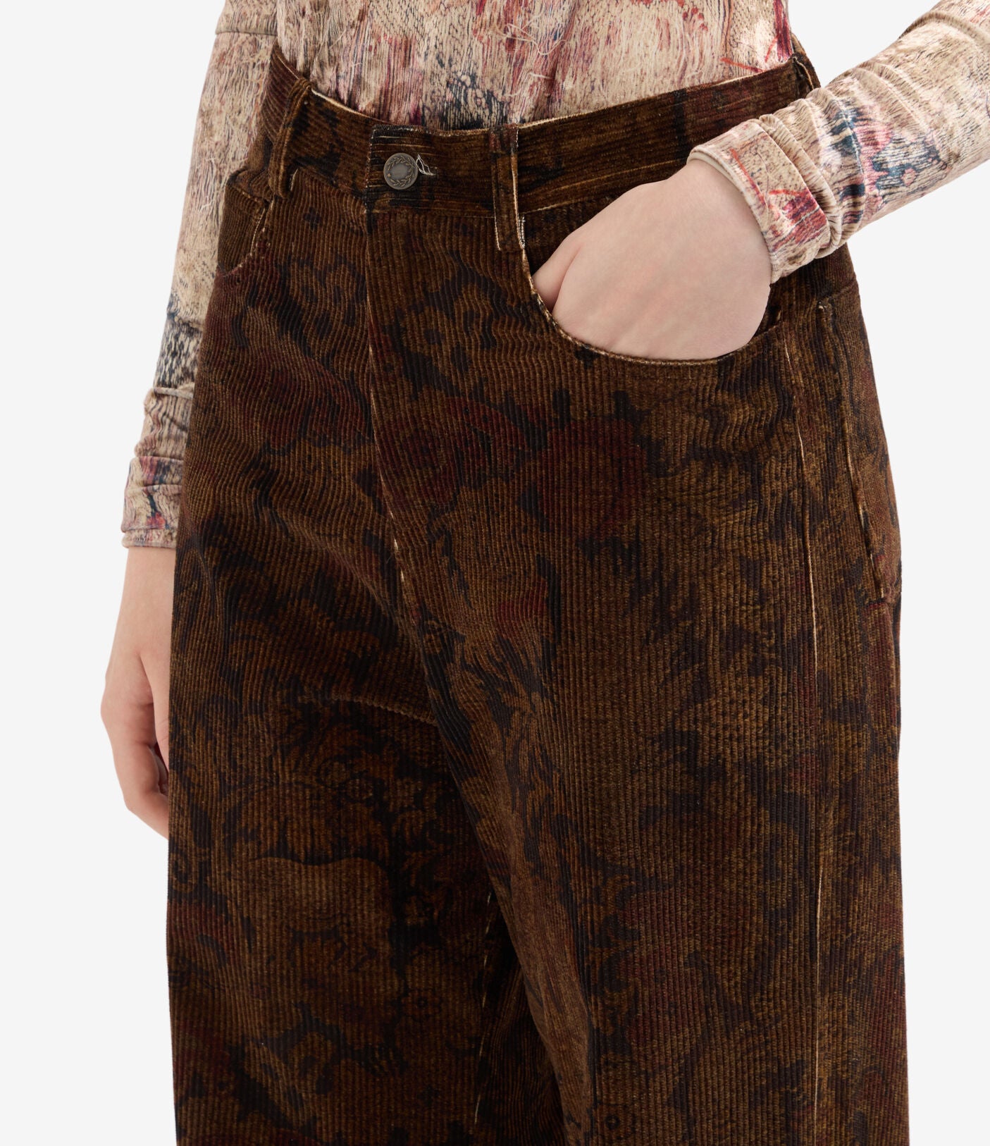 PIERRE-LOUIS MASCIA PANTALONI VELLUTO ORO