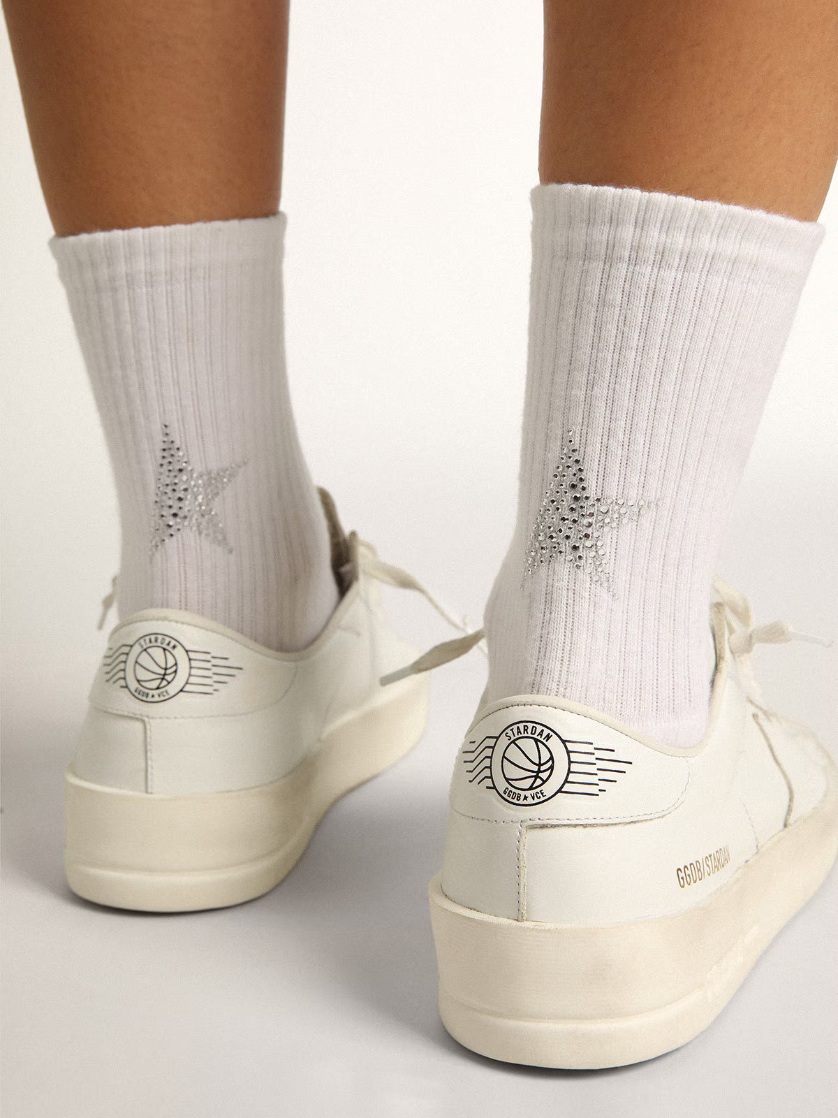 GOLDEN GOOSE CALZA STELLA ARGENTO