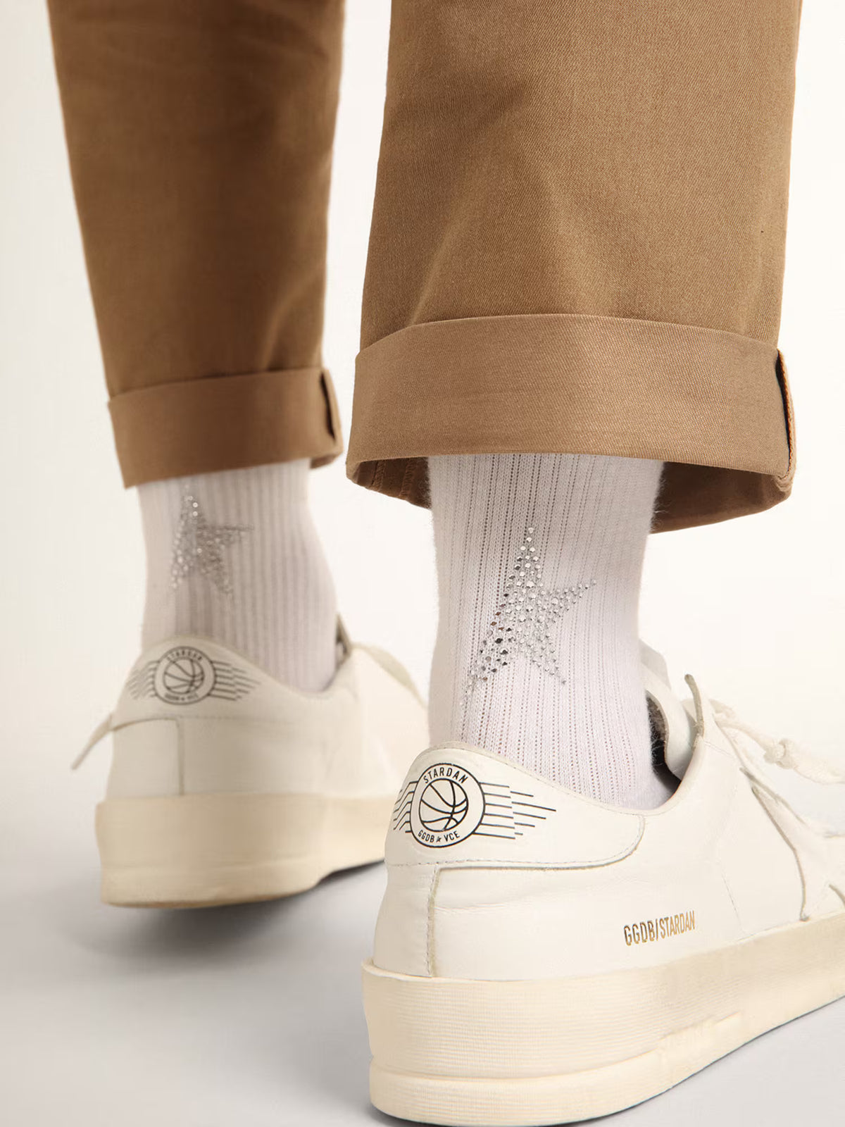 GOLDEN GOOSE CALZA STELLA ARGENTO