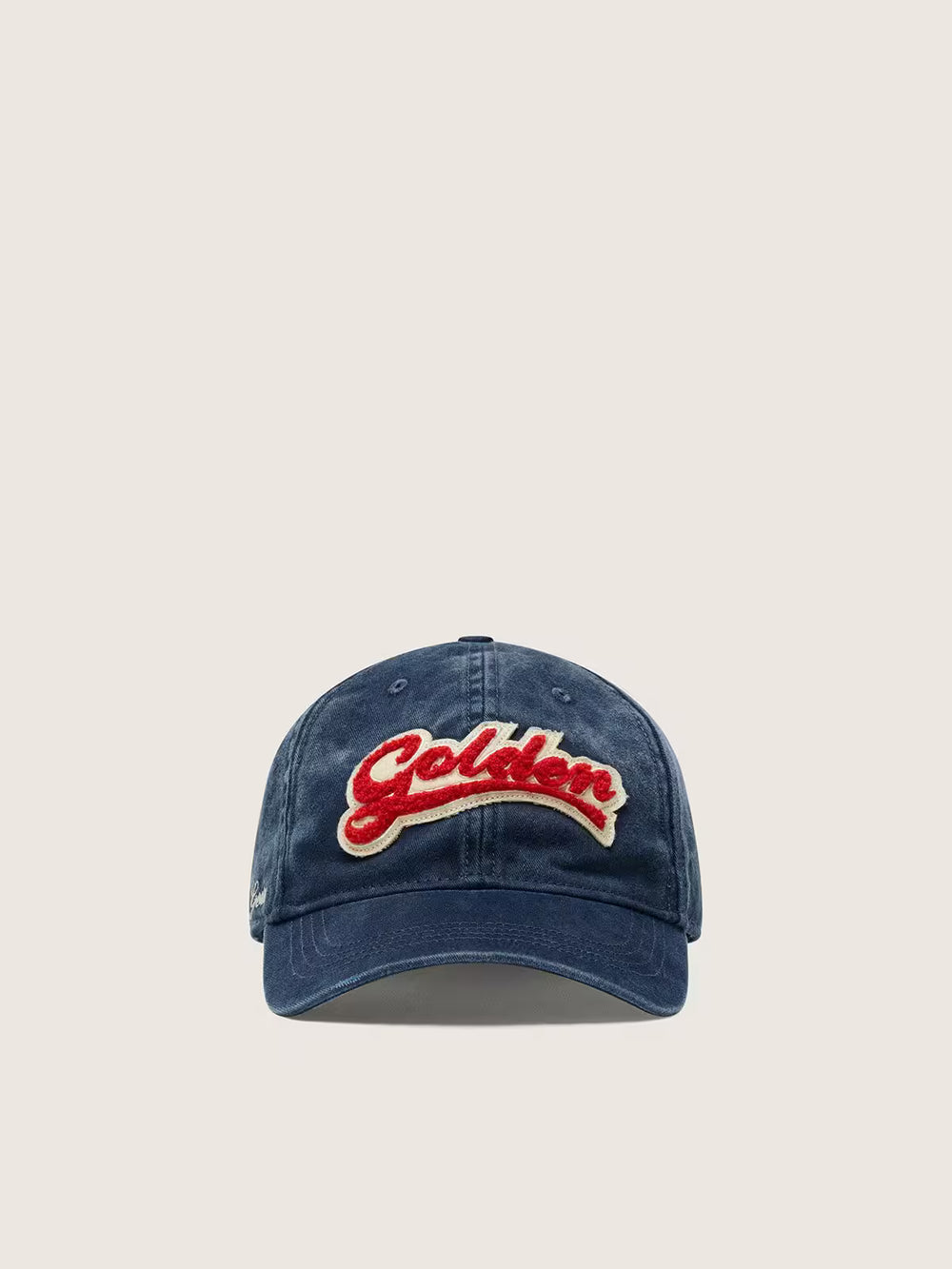 GOLDEN GOOSE CAPPELLO BASEBALL DENIM "LOGO ROSSO"