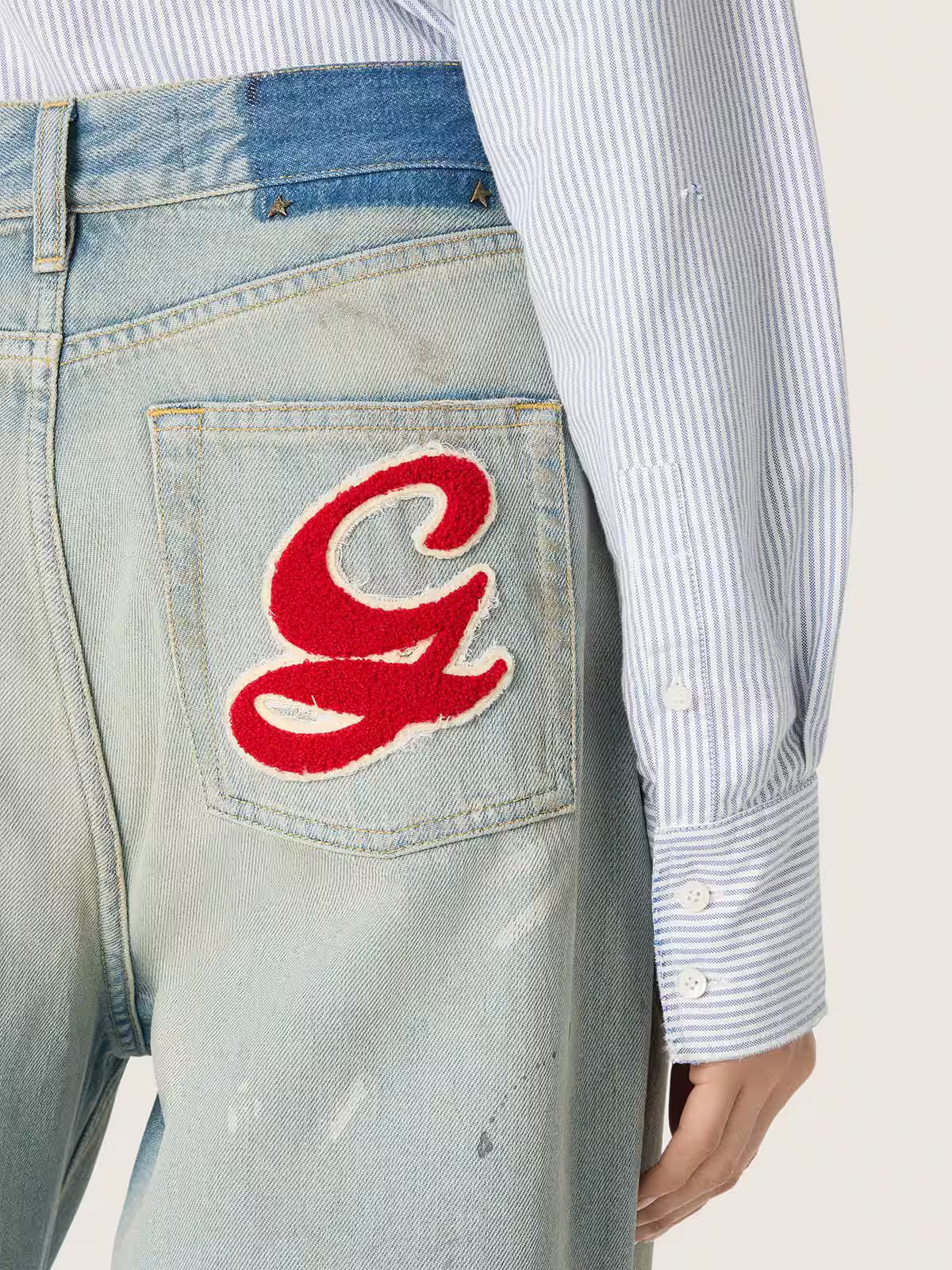 GOLDEN GOOSE JEANS DENIM LOGO