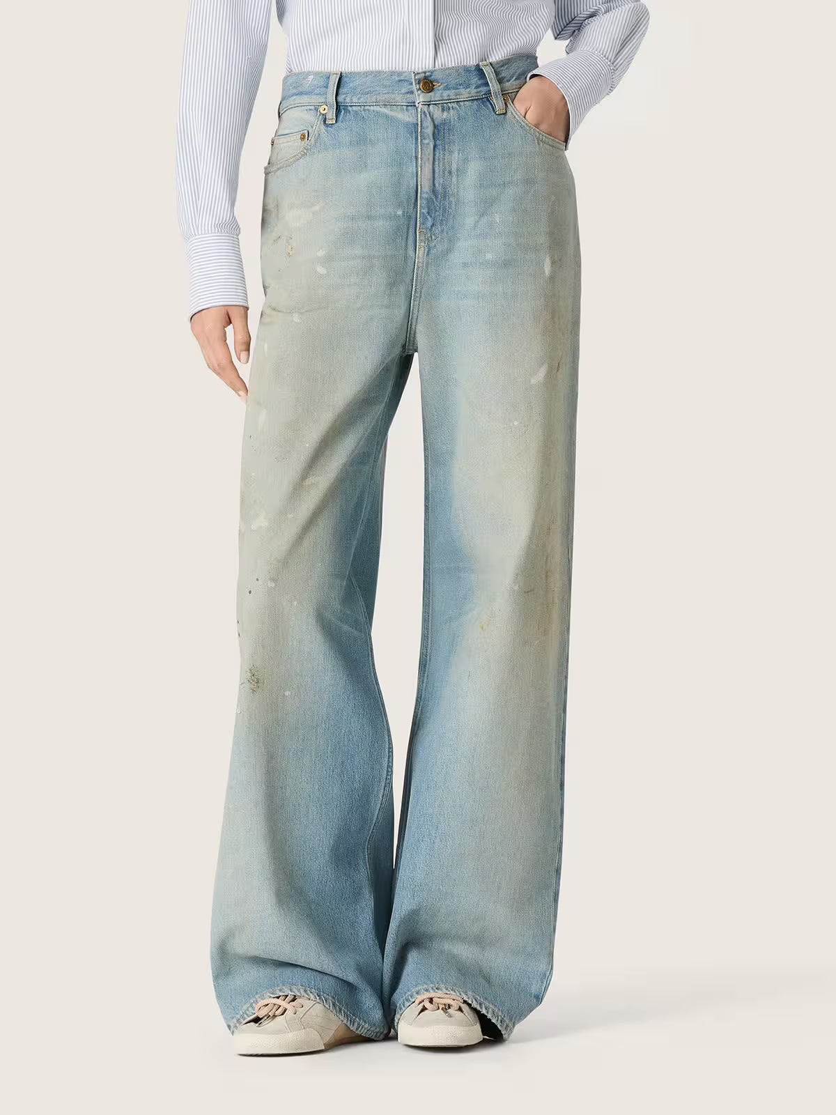 GOLDEN GOOSE JEANS DENIM LOGO