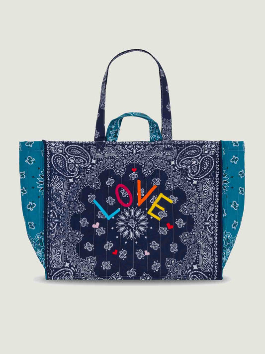 CALL IT BY YOUR NAME MAXI CABAS "LOVE" NAVY