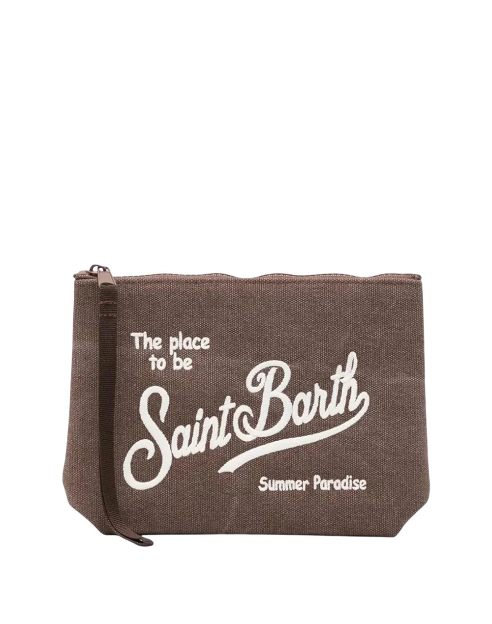 MC2 ST.BARTH POCHETTE ALINE CANVAS BROWN