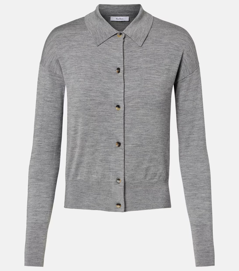 MAX MARA CARDIGAN MEDEOLA GRIGIO