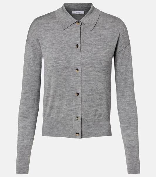 MAX MARA CARDIGAN MEDEOLA GRIGIO