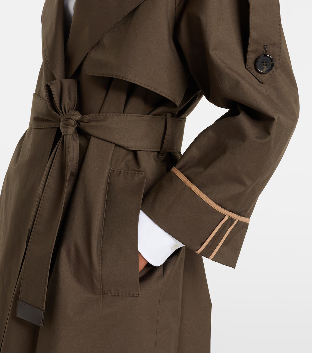 MAX MARA THE CUBE IMPERMEABILE UTRENCH VERDE