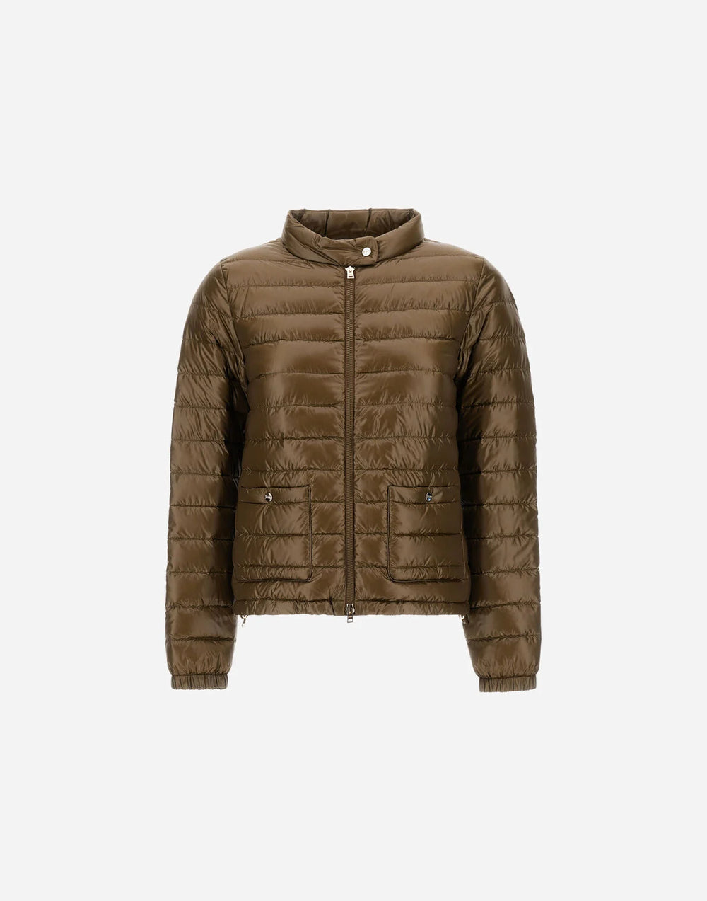 HERNO GIUBBINO  BOMBER NYLON ULTRALIGHT VERDE MILITARE