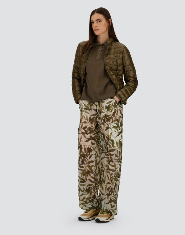 HERNO GIUBBINO  BOMBER NYLON ULTRALIGHT VERDE MILITARE