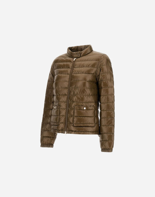 HERNO GIUBBINO  BOMBER NYLON ULTRALIGHT VERDE MILITARE