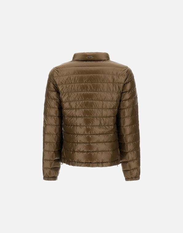 HERNO GIUBBINO  BOMBER NYLON ULTRALIGHT VERDE MILITARE