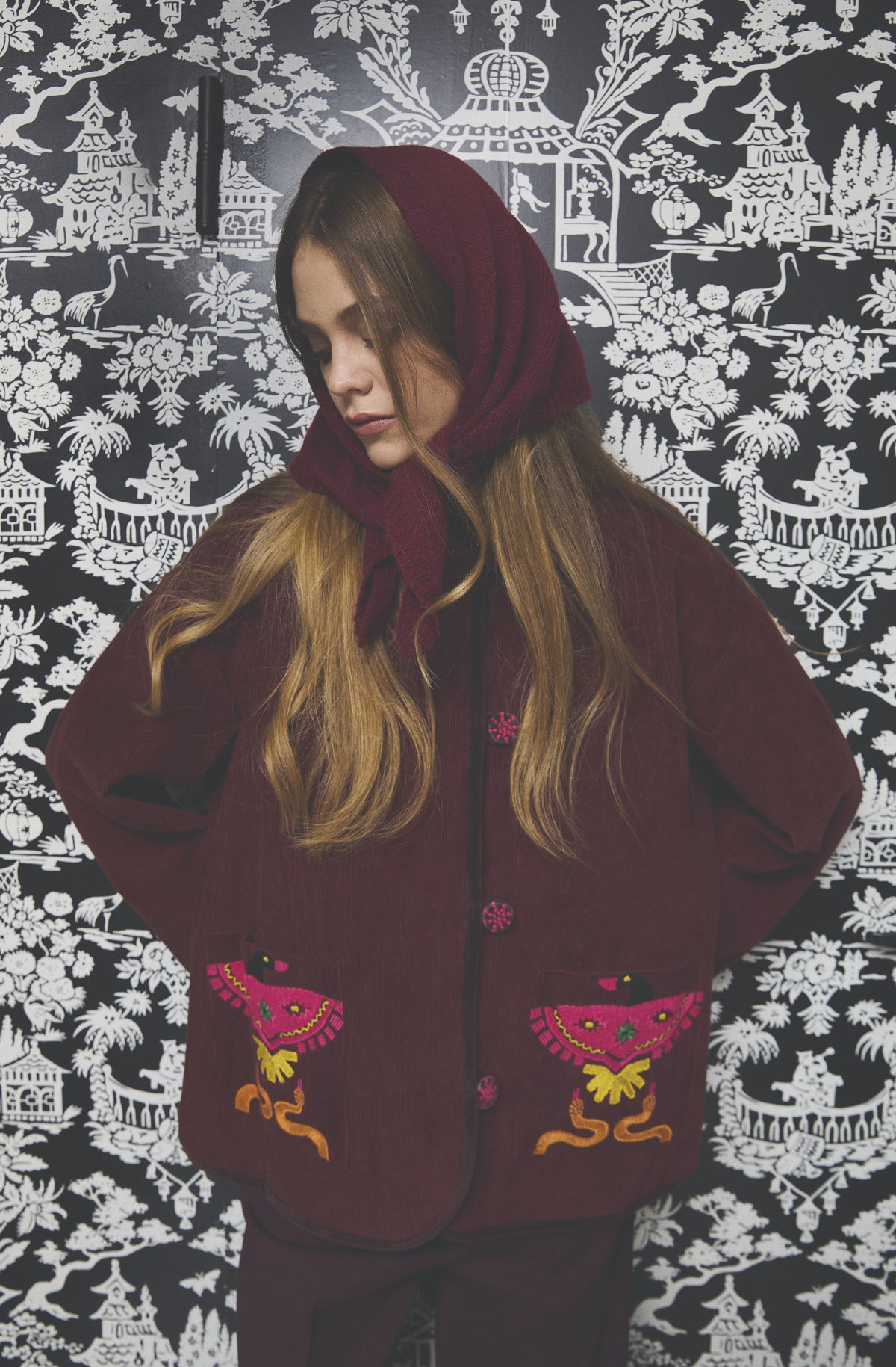 TAIEUR GIACCA DINA SADEK BORDEAUX