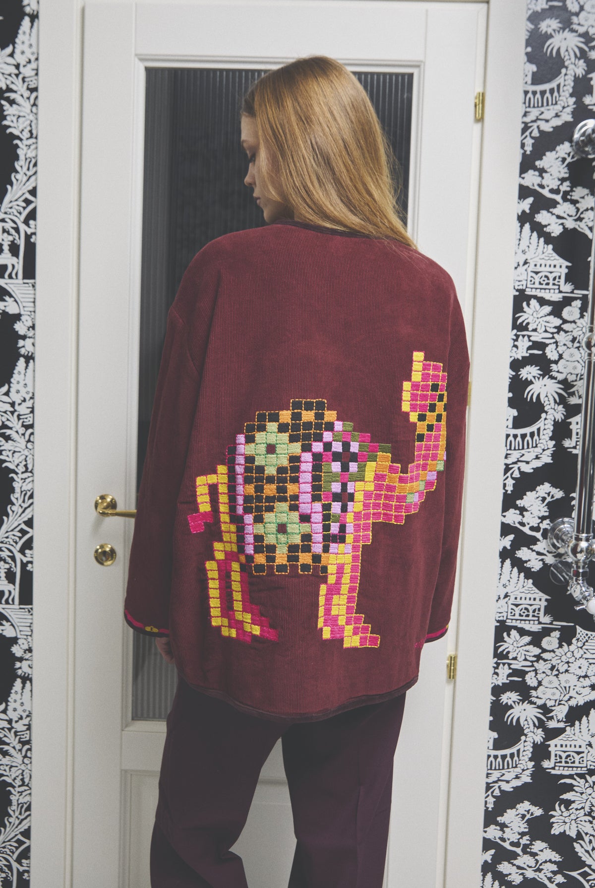 TAIEUR GIACCA DINA SADEK BORDEAUX