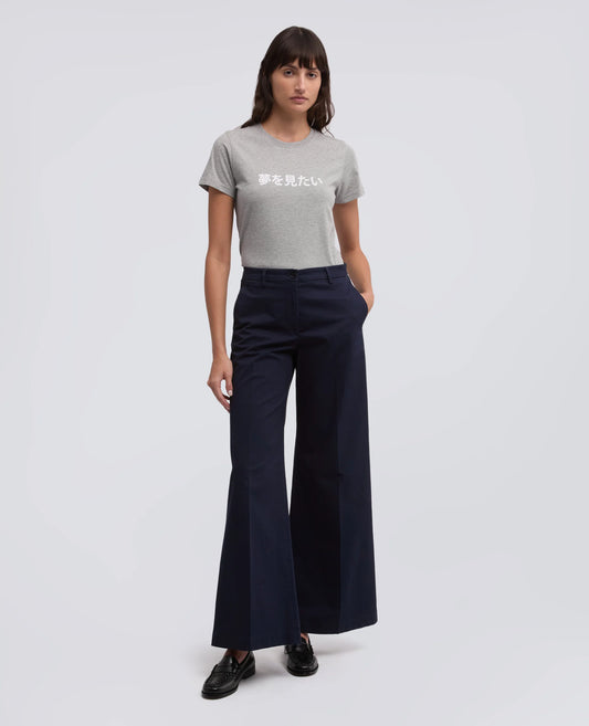 ASPESI T SHIRT GREY LETTERING JAPANESE