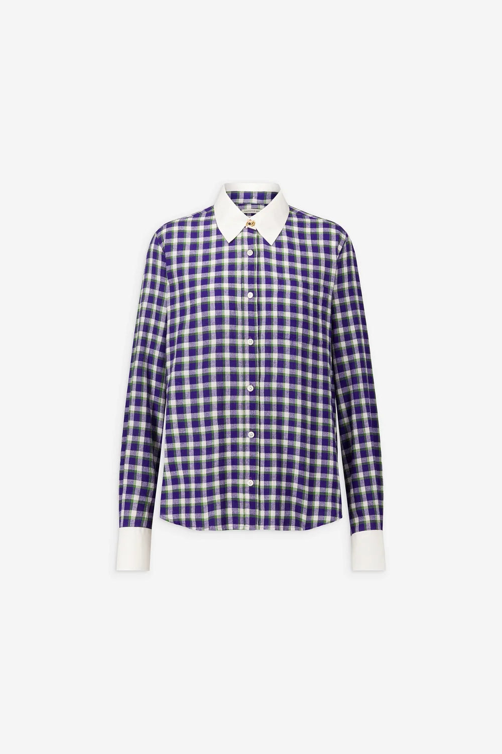 LAURENCE BRAS CAMICIA NEW ACOUSTIQUE  PURPLE CHECKS