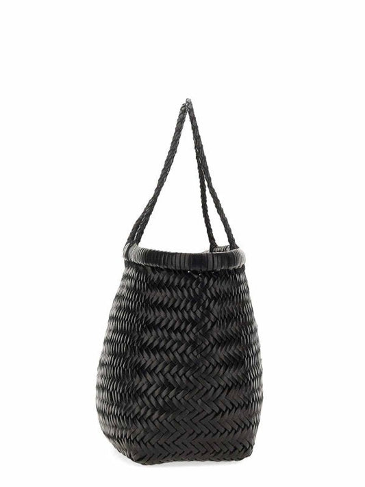 DRAGON DIFFUSION BORSA GORA MINI FLAT BASKET BLACK