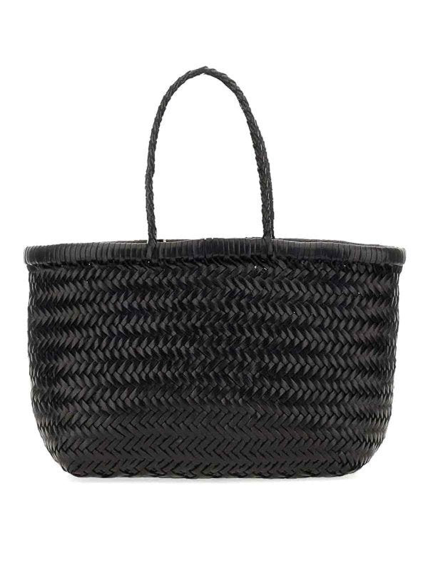 DRAGON DIFFUSION BORSA GORA MINI FLAT BASKET BLACK