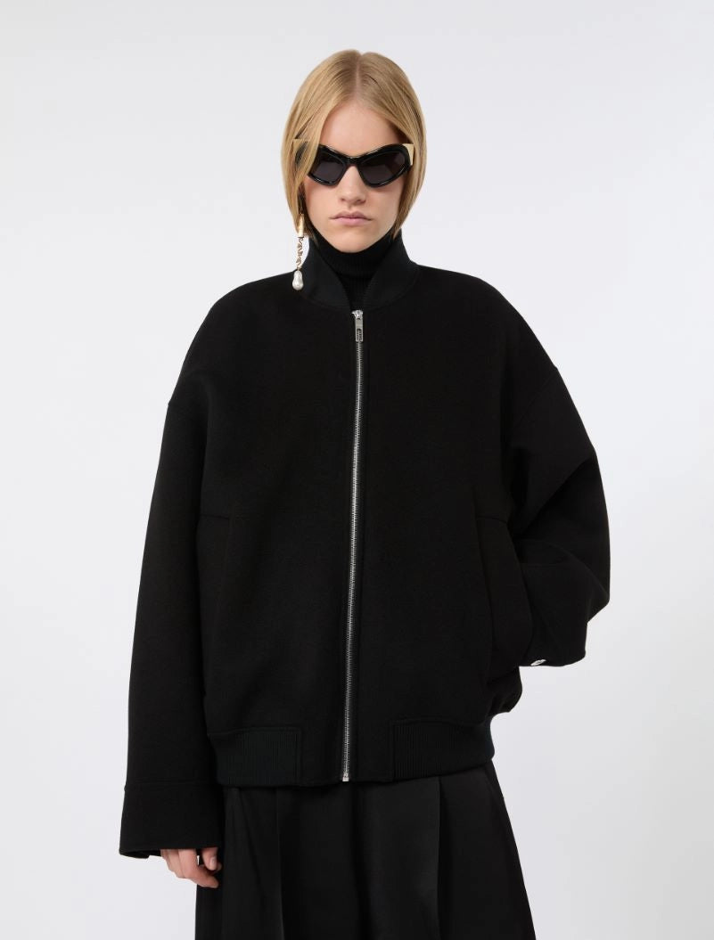 SPORTMAX GIACCONE ONDATA NERO