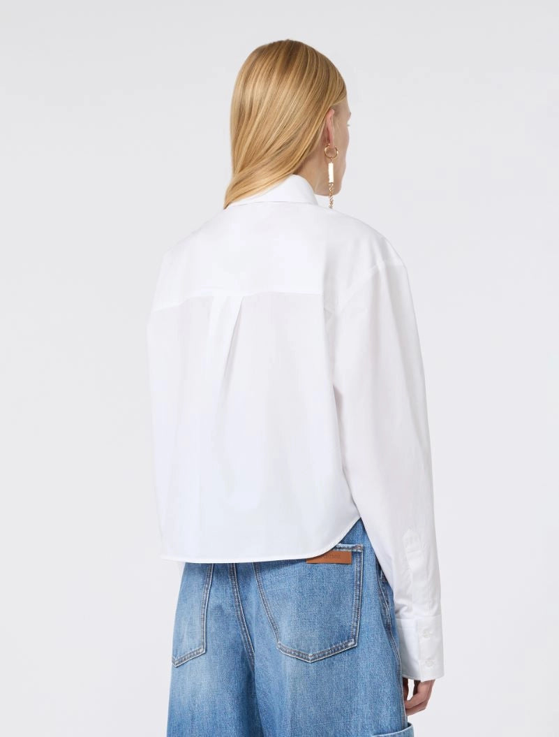 SPORTMAX CAMICIA VIRGOLA BIANCO