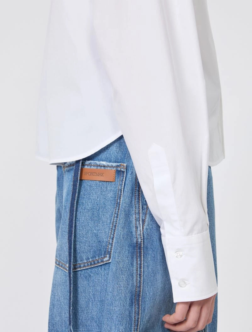 SPORTMAX CAMICIA VIRGOLA BIANCO