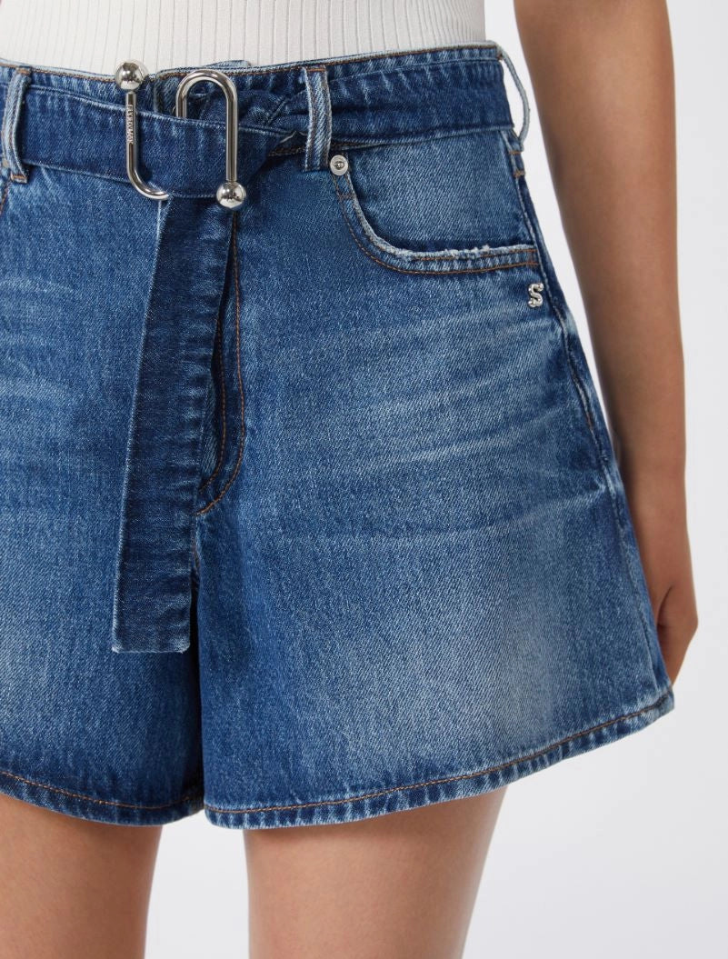 SPORTMAX SHORT FIESTA DENIM