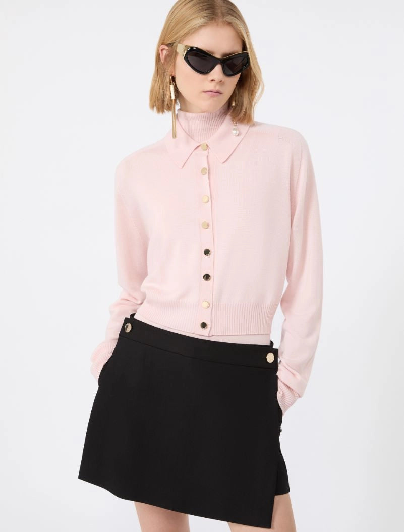 SPORTMAX CARDIGAN LIRICA ROSA