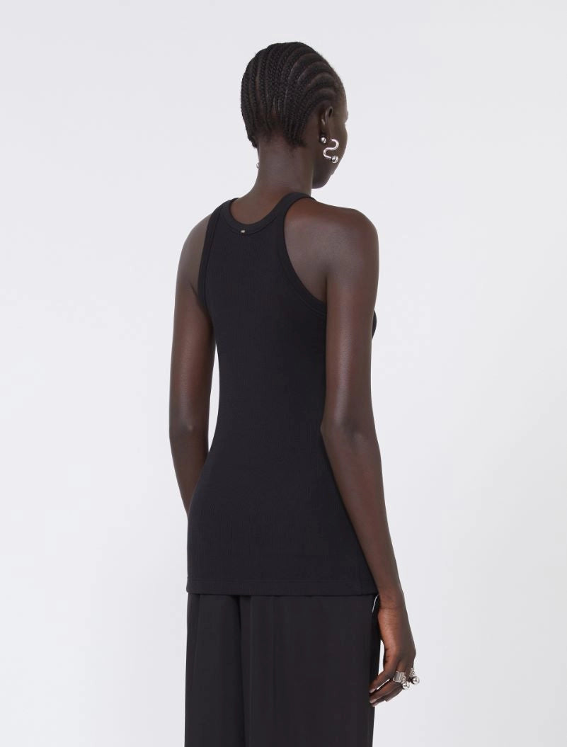 SPORTMAX CANOTTA FUMATO BLACK