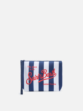 MC2 ST.BARTH POCHETTE ALINE RIGHE BLU