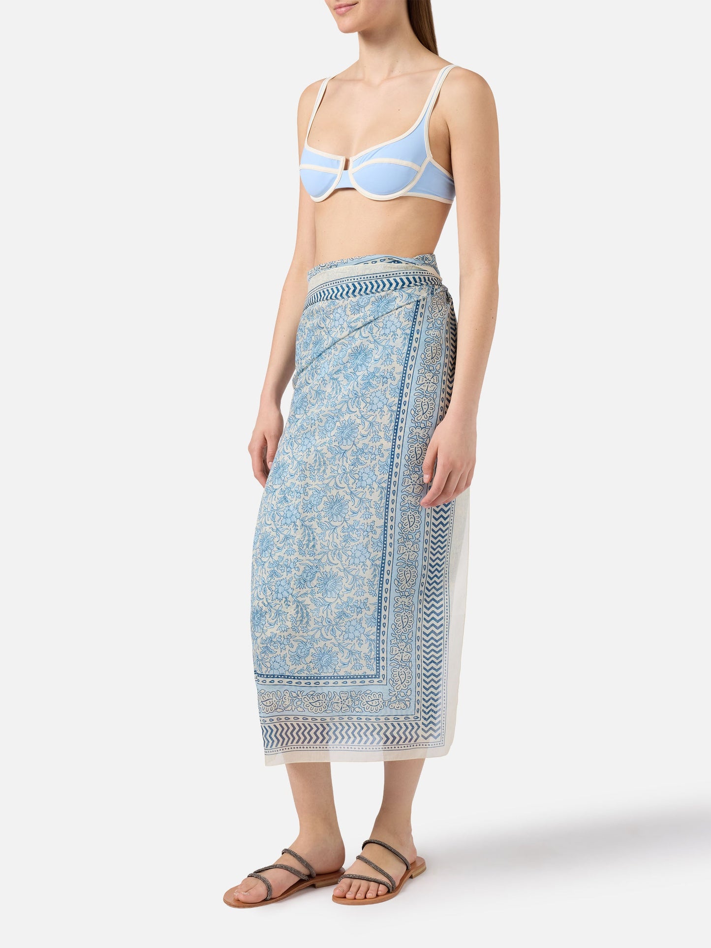 MC2 ST.BARTH PAREO THAITI BATIK AZZURRO