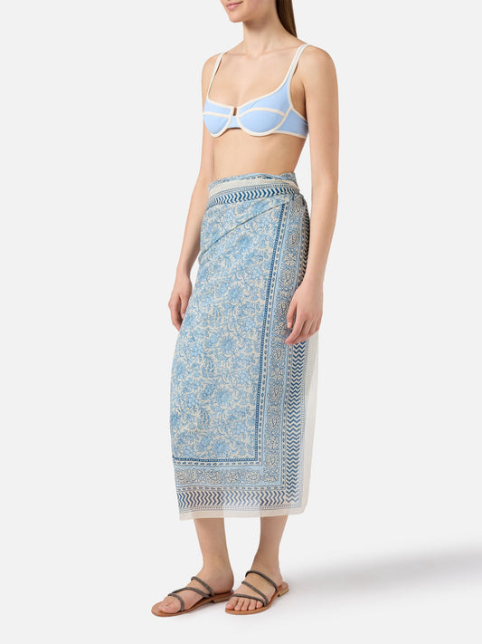 MC2 ST.BARTH PAREO THAITI BATIK AZZURRO