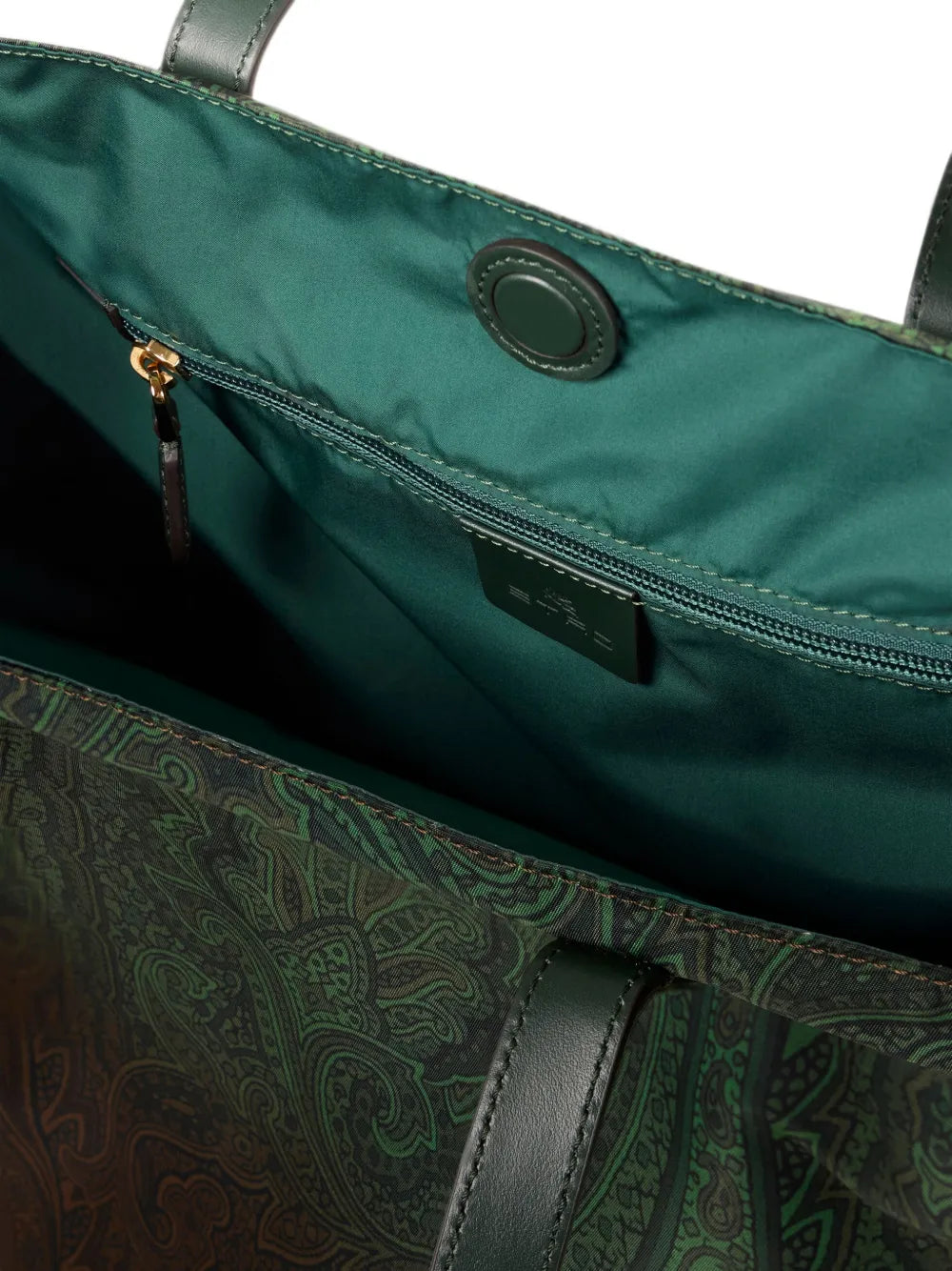 ETRO BORSA SHOPPING NYLON VERDE