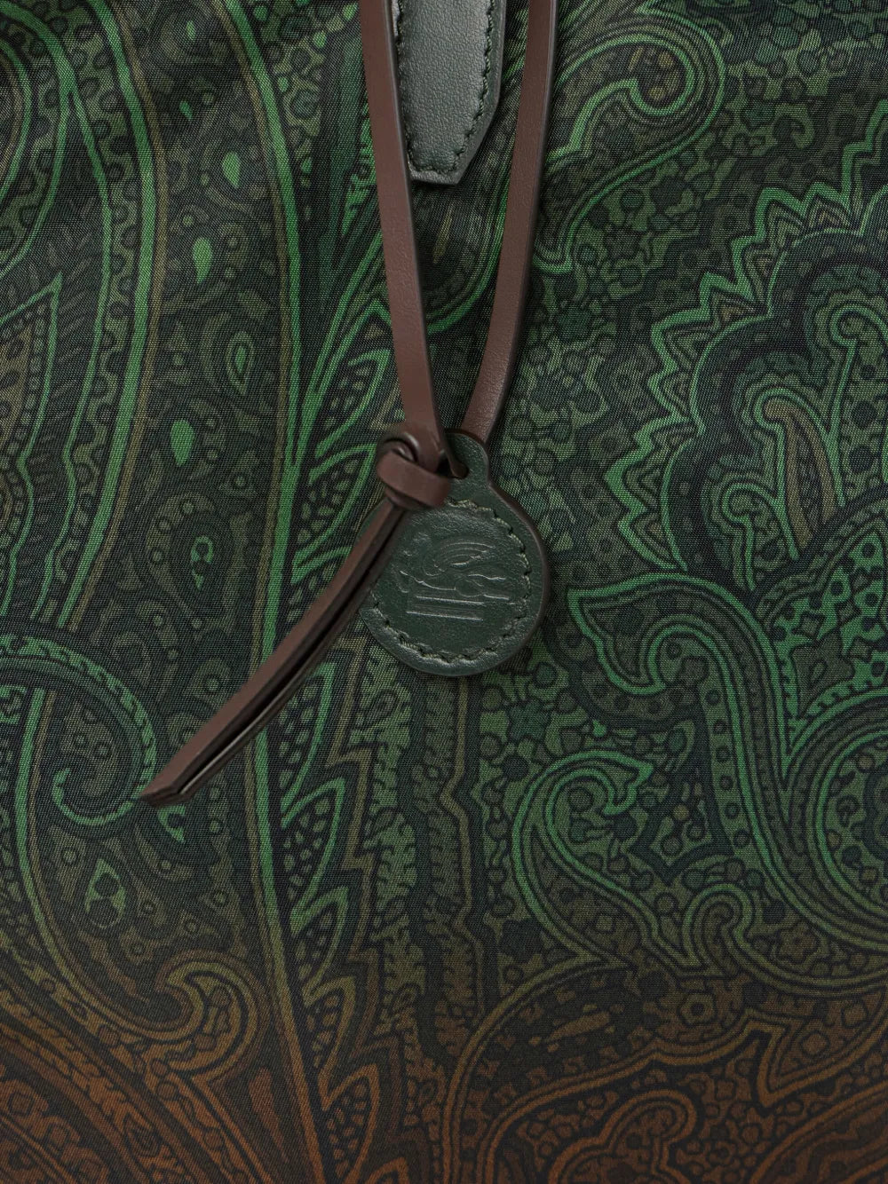 ETRO BORSA SHOPPING NYLON VERDE