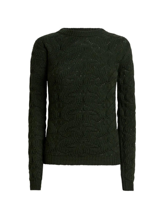 ETRO MAGLIONE TRAFORATO VERDE