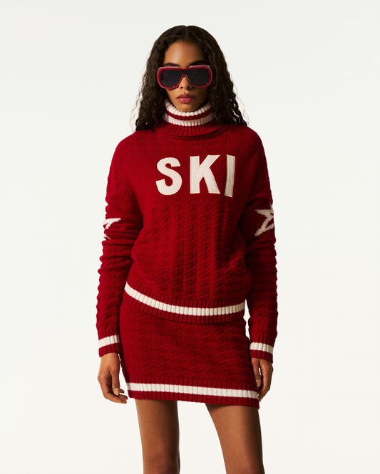 PERFECT MOMENT MAGLIONE "SKI" RED