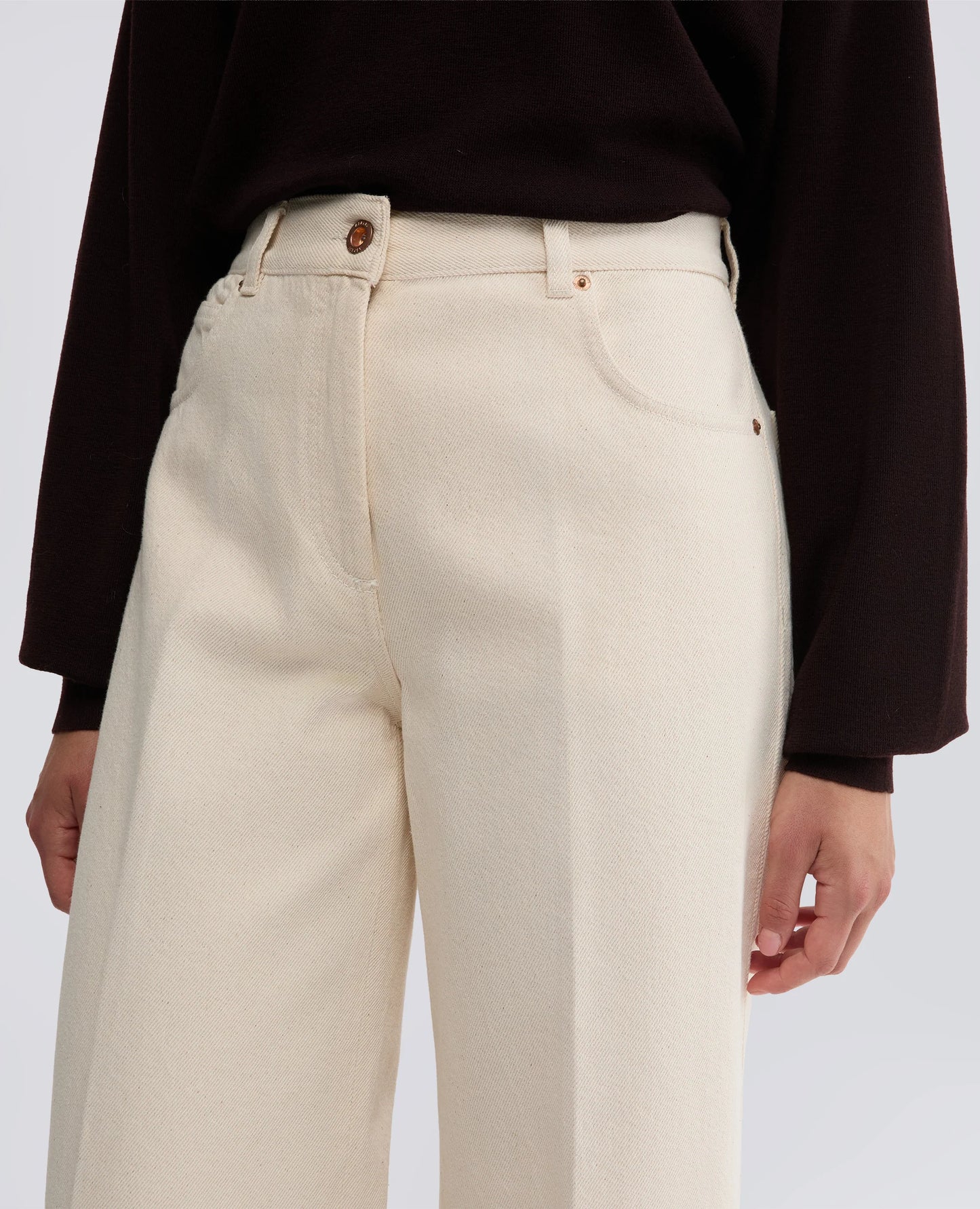 ASPESI PANTALONE DENIM AVORIO