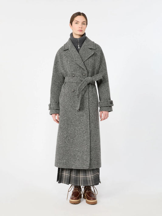 WEEKEND MAX MARA CAPPOTTO TEMA CHEVRON ANTRACITE