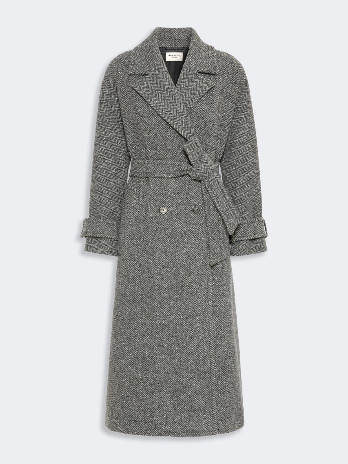 WEEKEND MAX MARA CAPPOTTO TEMA CHEVRON ANTRACITE