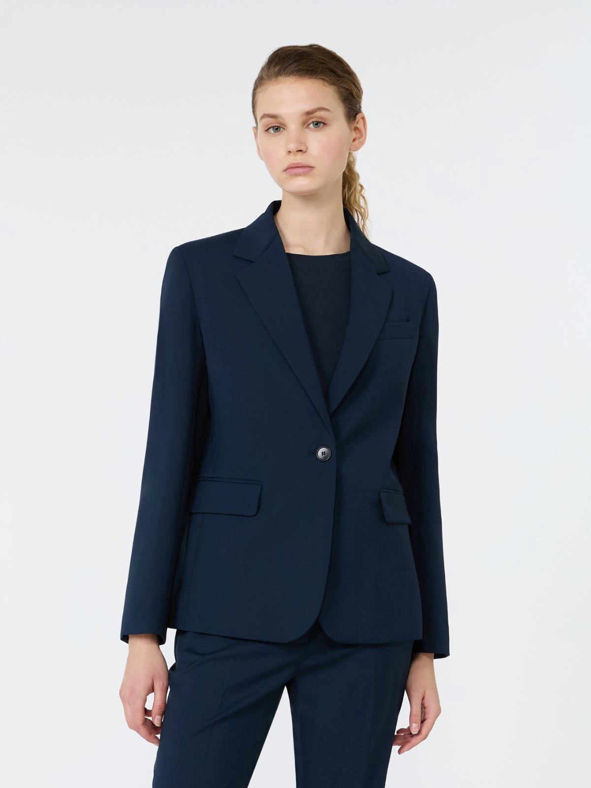 WEEKEND MAX MARA BLAZER LAMINE BLU