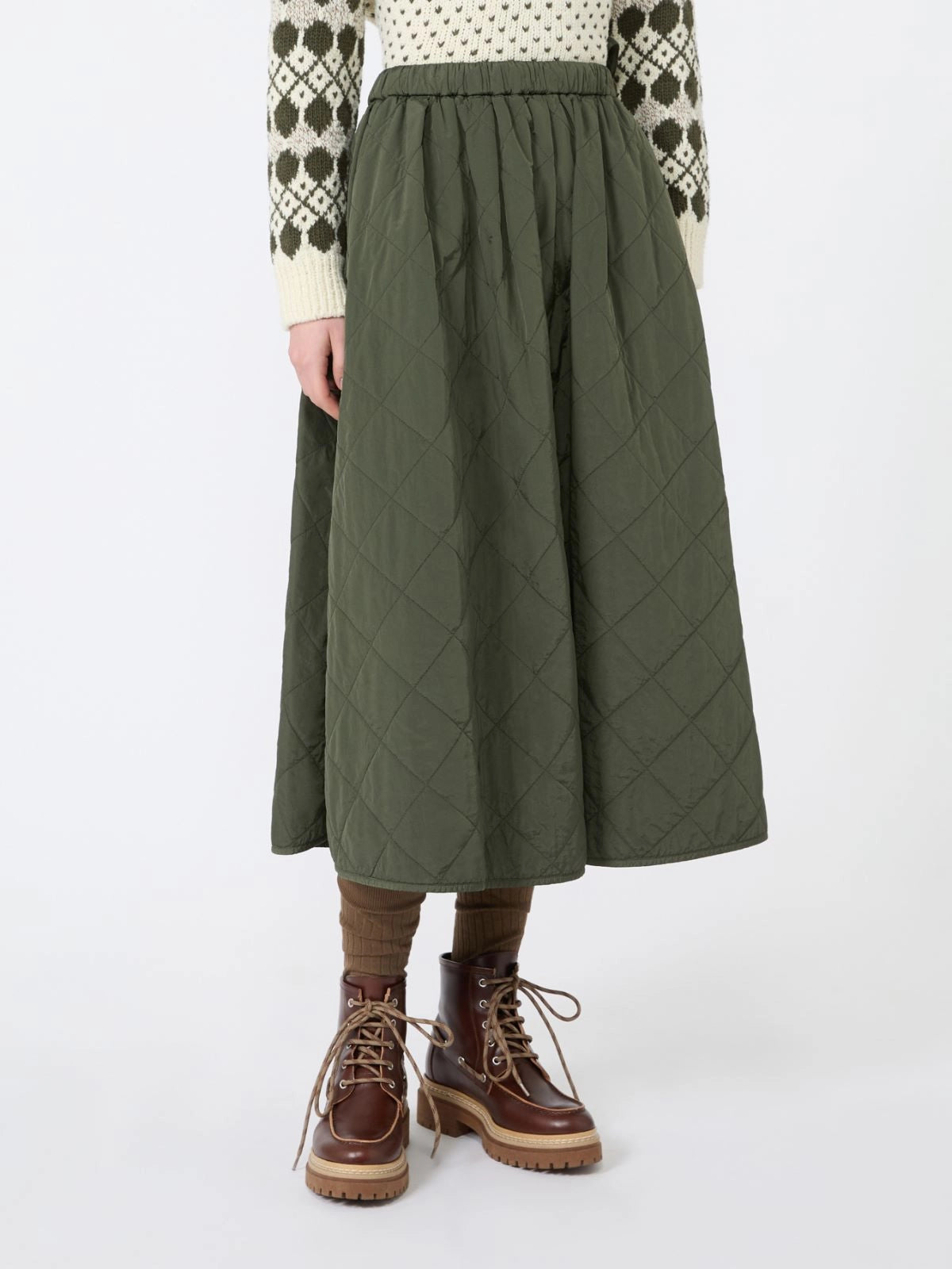 WEEKEND MAX MARA GONNA BRIOSE KAKI