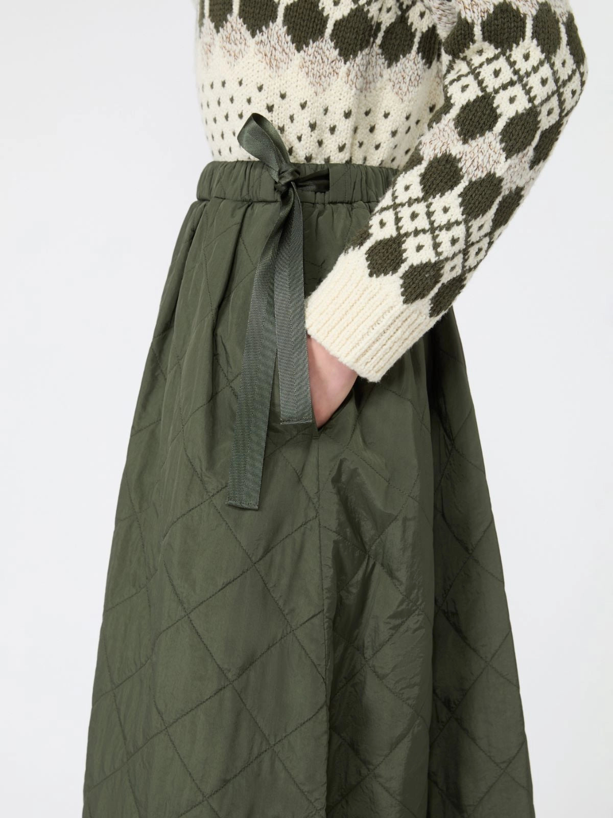 WEEKEND MAX MARA GONNA BRIOSE KAKI