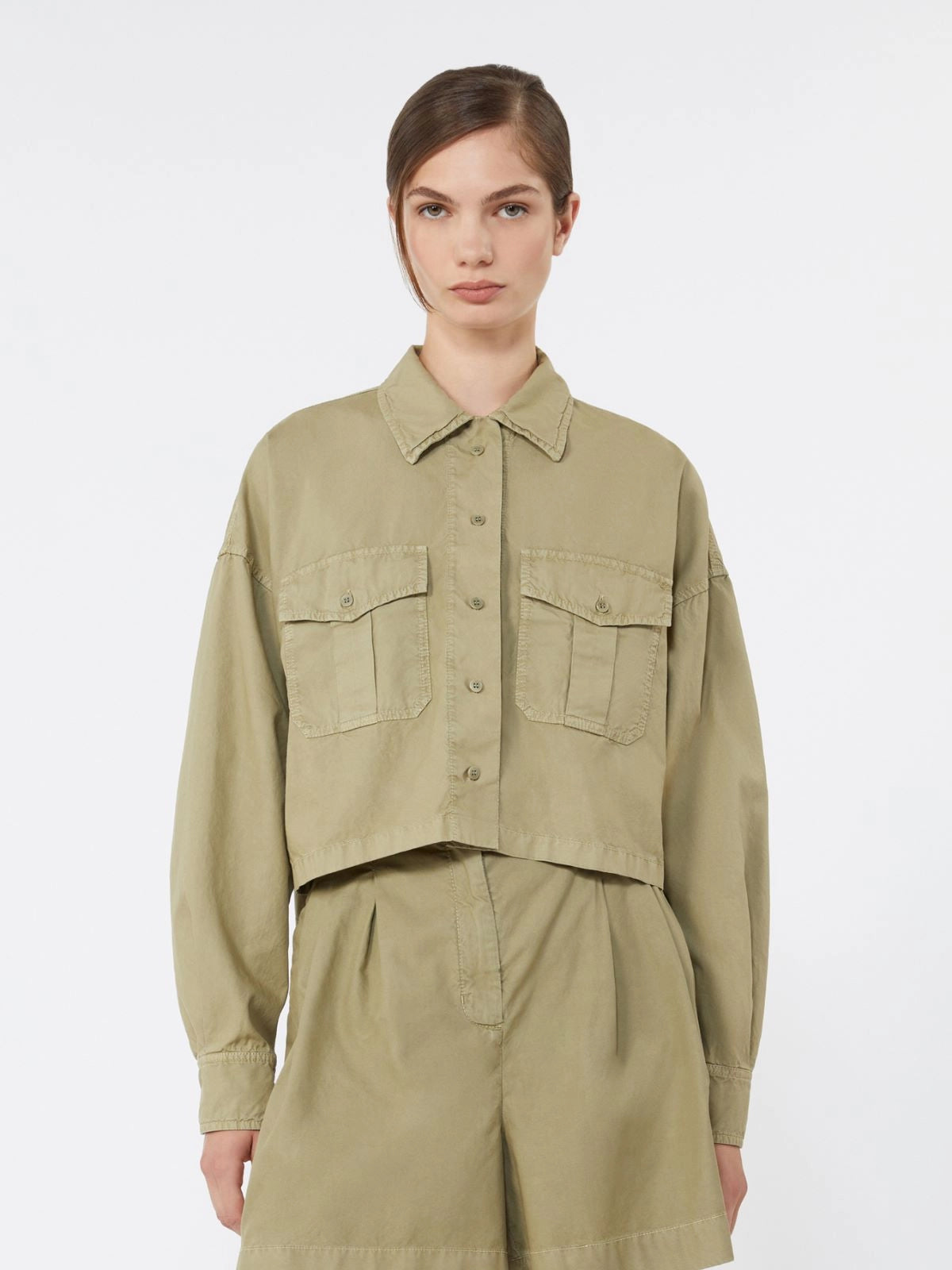 WEEKEND MAX MARA CAMICIA ACCENNI VERDE