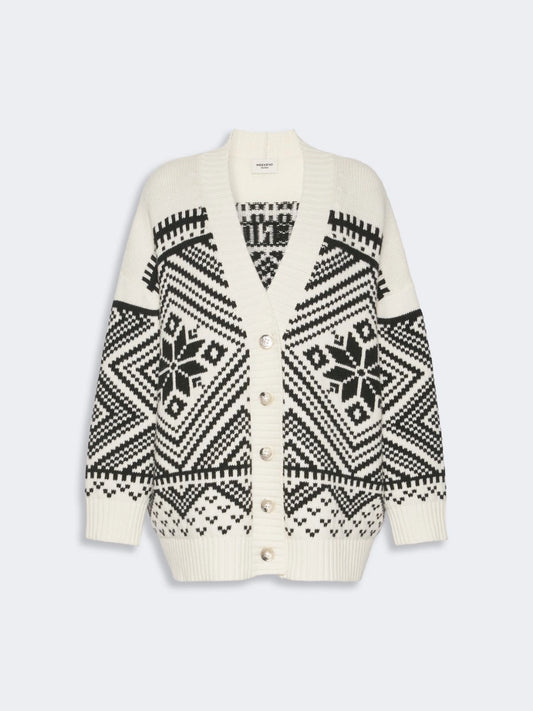 WEEKEND MAX MARA CARDIGAN BELGIO "GEOMETRICO"