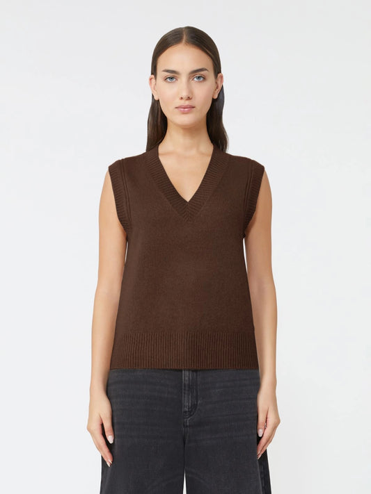 WEEKEND MAX MARA GILET CARLOS CIOCCOLATO