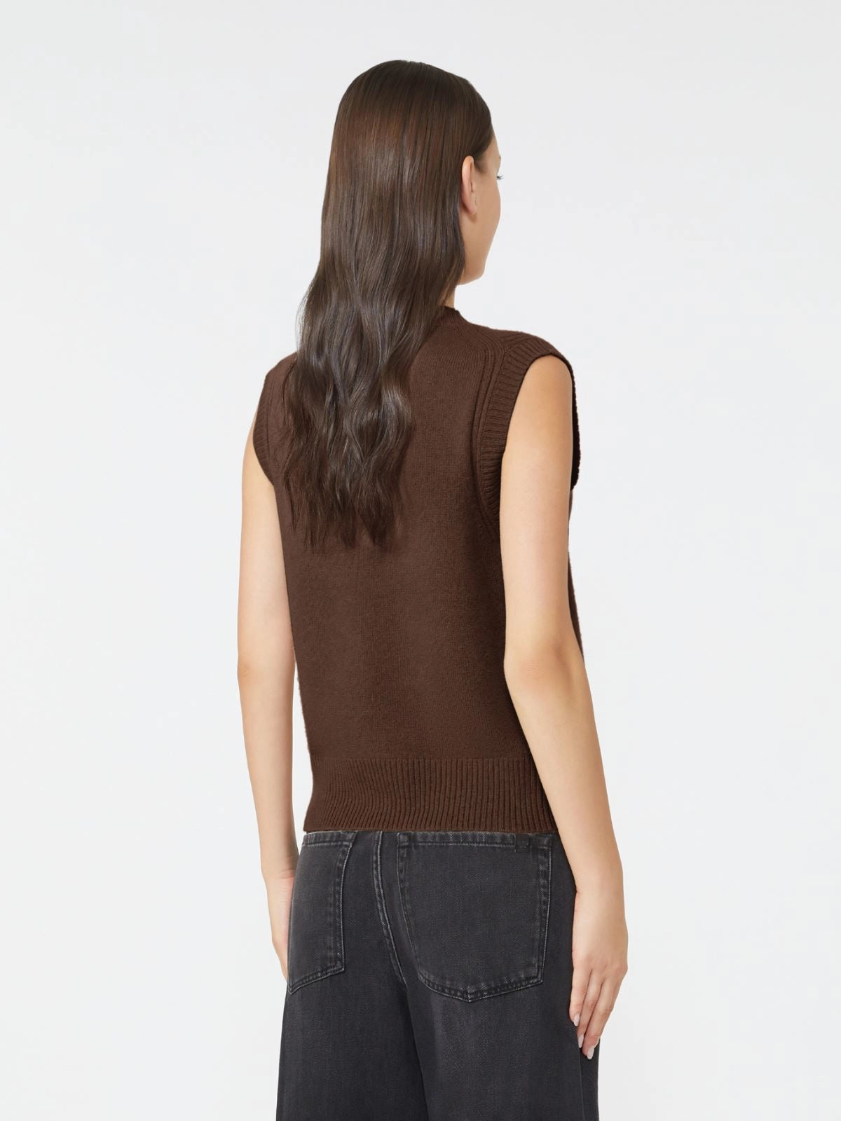 WEEKEND MAX MARA GILET CARLOS CIOCCOLATO