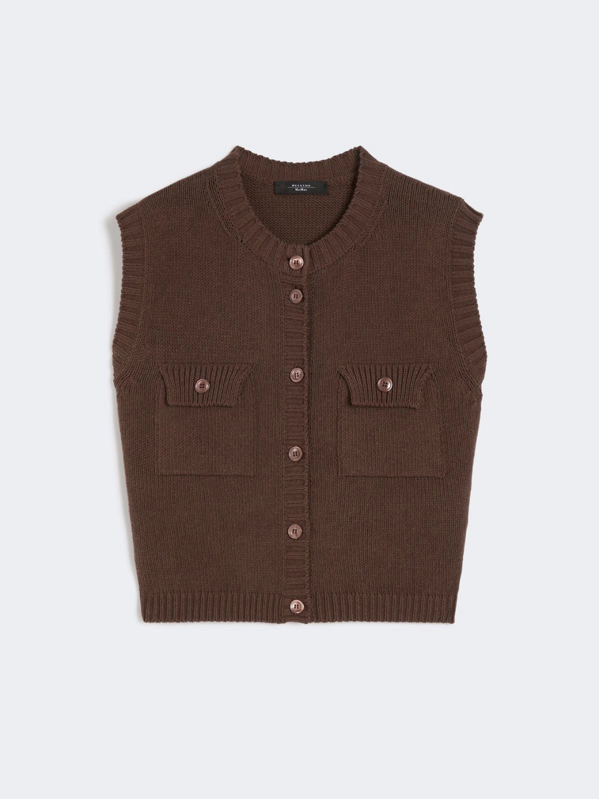 WEEKEND MAX MARA GILET CAPRARA CIOCCOLATO