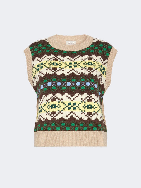 WEEKEND MAX MARA GILET SAVANA DIS. MACRO