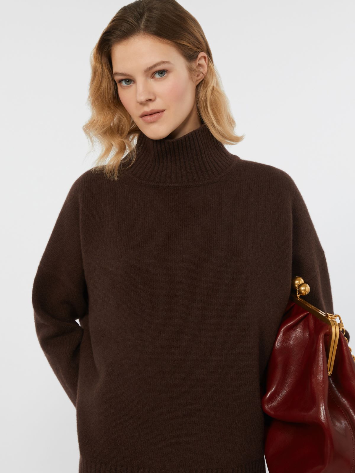 WEEKEND MAX MARA MAGLIONE BORGIA CIOCCOLATO