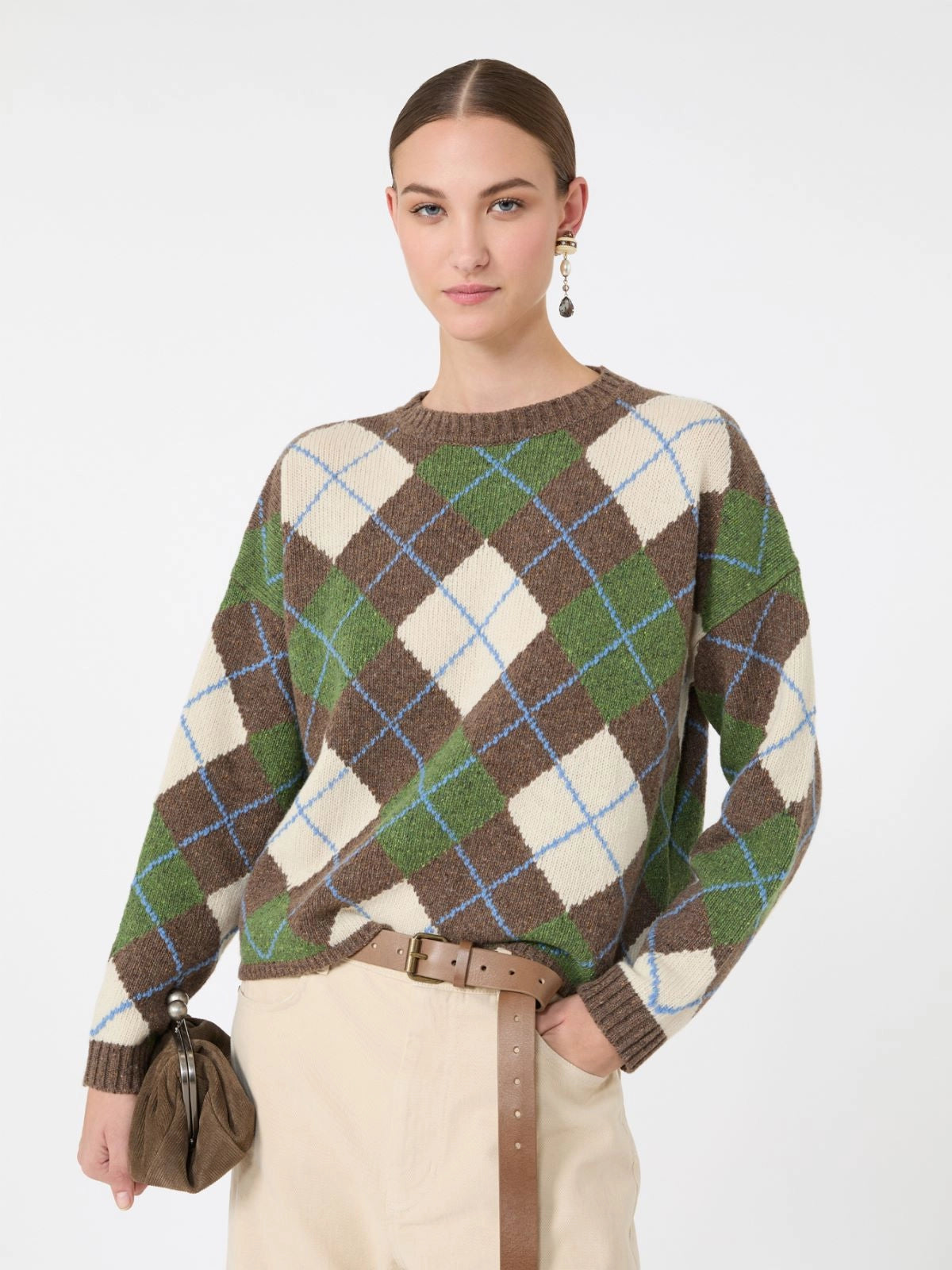 WEEKEND MAX MARA MAGLIONE VASAIO MARRON GLACE'