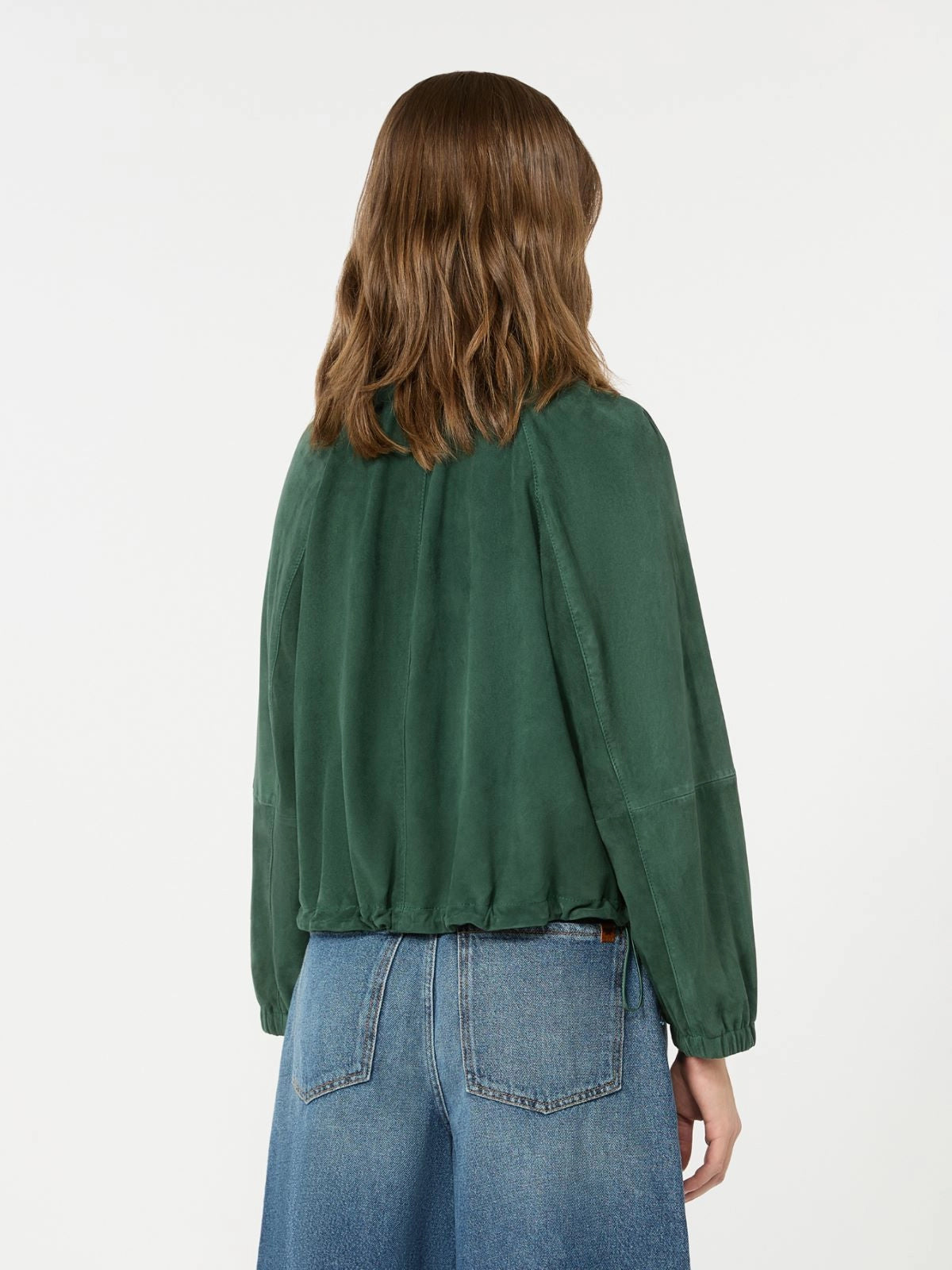 WEEKEND MAX MARA GIUBBINO ZUPPA  SUEDE VERDE